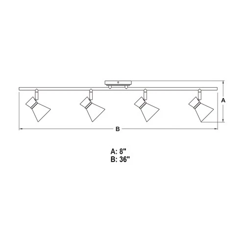 Vaxcel Lighting C0287 Alto 4 Light 36"W LED Fixed Rail Linear - Black - Picture 8 of 10