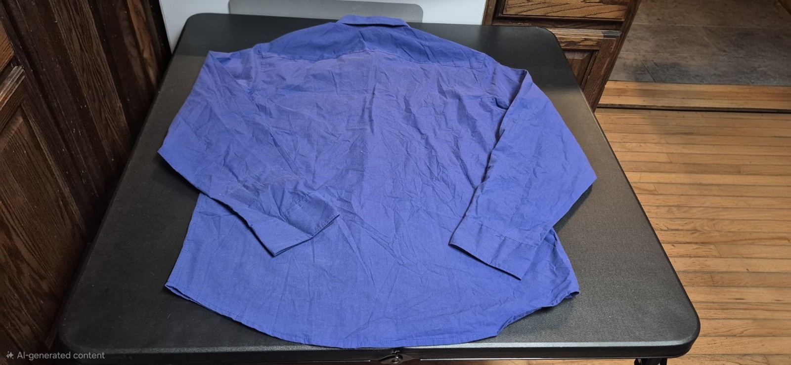 Men's size large blue Basic Editions button closu… - image 2