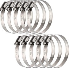 Large Hose Clamps 10 Pack 2.5 Inch Stainless Steel Hose Clamps Adjustable from