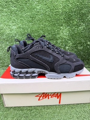 Size 8.5 - Nike Stussy x Air Zoom Spiridon Caged 2 Black Cool Grey