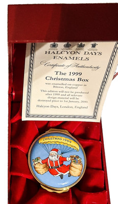 1999 Halcyon Days Enamel Box   Complete with Original Packaging   Excellent Cond