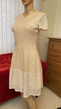 BCBGMAXAZRIA Women Ivory Cocktail Dress Size S