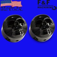 2008-2023 Harley Road Glide Black Skull Axle Covers *Made in the USA*