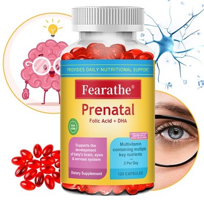Prenatal Vitamins Folate Biotin Supports Fetal Bone Eye Health 120 Softgels