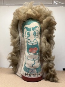 Vintage Carnival Fair Knock Down Punk Clown Target 2 sided Color w/ Hair HANK