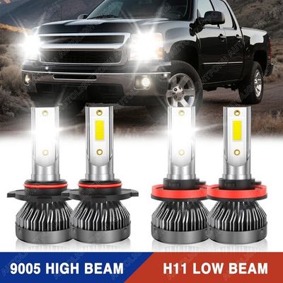 #ad #ad For Chevy Silverado 1500 2500HD 2007 2020 White LED Headlight High Low Bulbs Kit $19.97