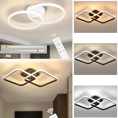 Dimmbar 55CM LED Deckenleuchte Deckenlampe mit Fernbedienung Wohnzimmer Flur 50W
