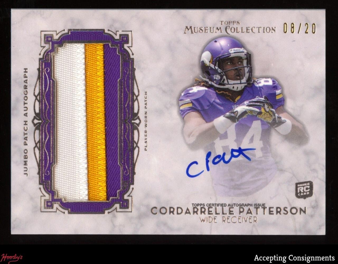 Cordarrelle Patterson Topps Museum Collection Jumbo Patch Autograph #CP Base
