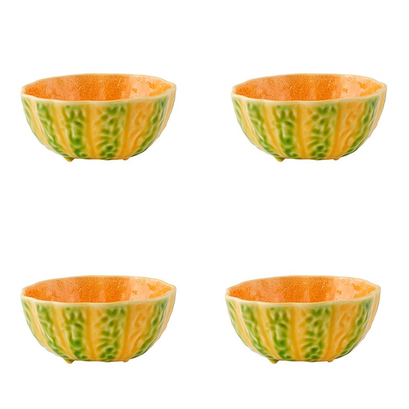 BORDALLO PINHEIRO Set 4 Ciotole 16 cm Zucca