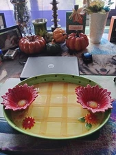 Pier One Imports Chip And Dip Daisy Tray 16" X 12"