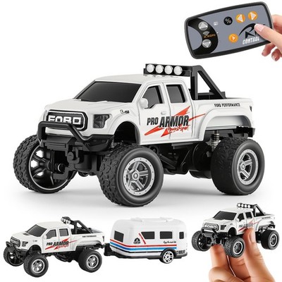 Mini RC Truck 1:64 Scale Die-Cast Alloy, Remote Control Car