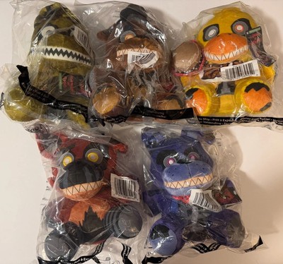 Complete Set Five Nights at Freddy s 4 Jazwares Nightmare Plush Glow Eyes FNaF
