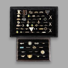 Set of Mixed Fashion Rings Gold Silver Tone Boho Stackable Statement Jewelry