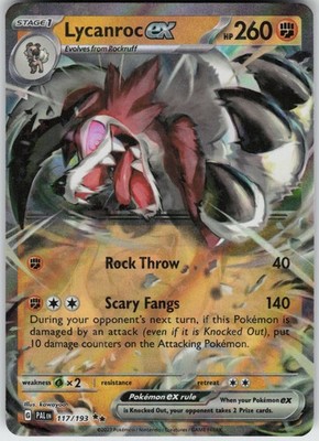 UR-01 Holo Lycanroc ex 117/193 Double Rare SV02: Paldea Evolved