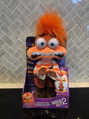 Disney Pixar Inside Out 2 Anxiety Talk And Shake Plush Toy NEW Poseable Arms
