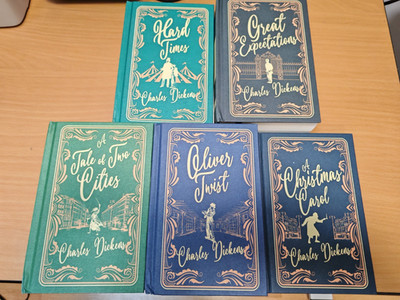 Major Works of Charles Dickens 5 Books Deluxe Hardback Set Oliver Twist, Carol