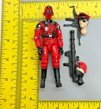 Red Shadows Trooper GI Joe Cobra Lady Jaye Toys Black Major O-ring 3.75" ARAH