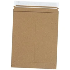 Self-Seal Flat Mailers, 9 3/4" x 12 1/4", Kraft, 100/Case, by Discount 