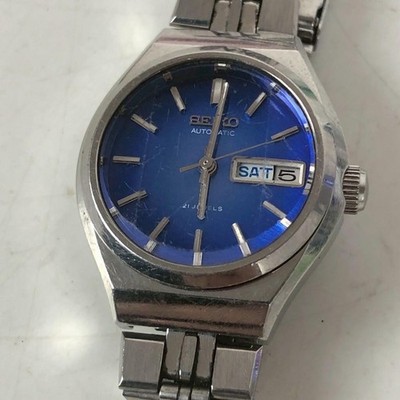 SEIKO 6619 8230 Blue Dial Wristwatch Vintage Self Winding Authentic