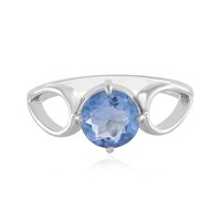 Cavill Fluorit Ring 1,98Ct 925 Silber Platin Rund Blau GrüN Damen
