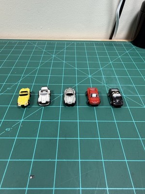 Micro Machine - lot of 5 sports car  * hoods, doors, trunks all able to open *