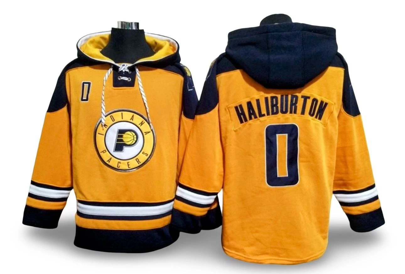 Tyrese Haliburton #0 Indiana Pacers All Over Printed Hoodie Hockey Jersey