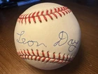 Leon Day Signed Autographed OAL Bobby Brown Baseball - vintage and very nice!