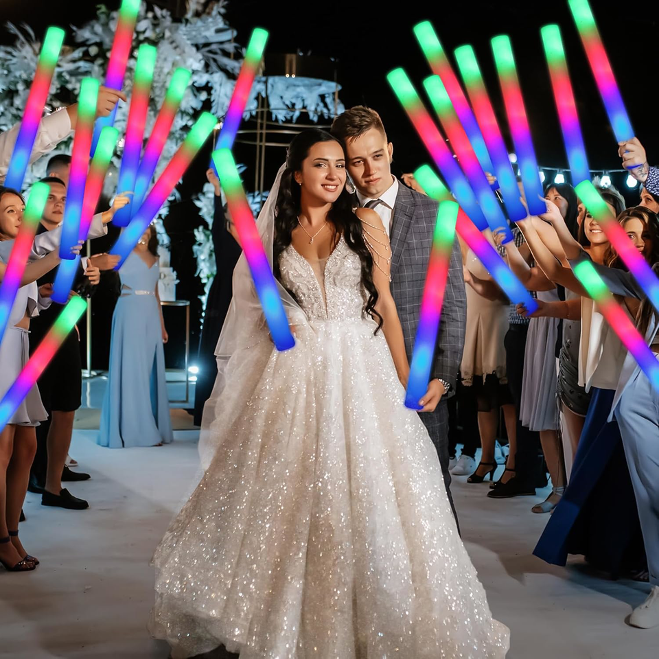 WELLENT64 Foam Glow Sticks, LED Foam Sticks, Foam Light Up Sticks with 3 Mode eBay