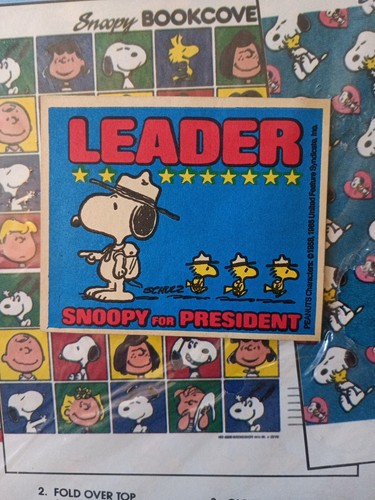 Charlie Brown 4 Pres Bumper Sticker + Snoopy Book Covers + Snoopy 4 Pres Sticker - Picture 8 of 14