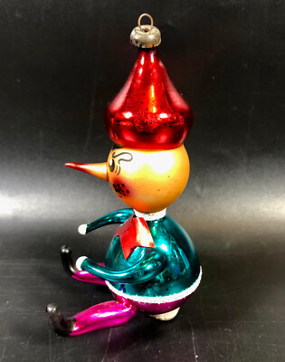 Vintage Mercury Glass Pinocchio Ornament ~ Christmas | eBay
