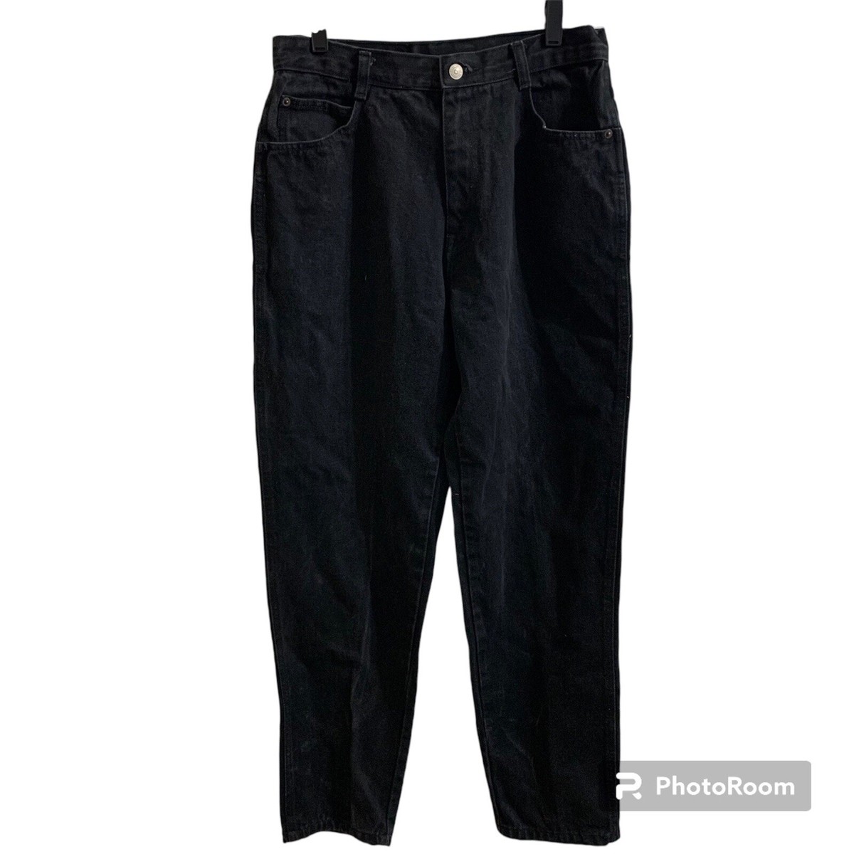 Vintage Gitano High Waist Straight Leg Black Mom Jeans Sz 14 or 30