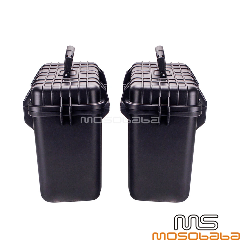 Estuche de plástico ABS negro para almacenamiento de equipaje de motocicleta alforja cajas para BMW F650 Foto 3 de 4