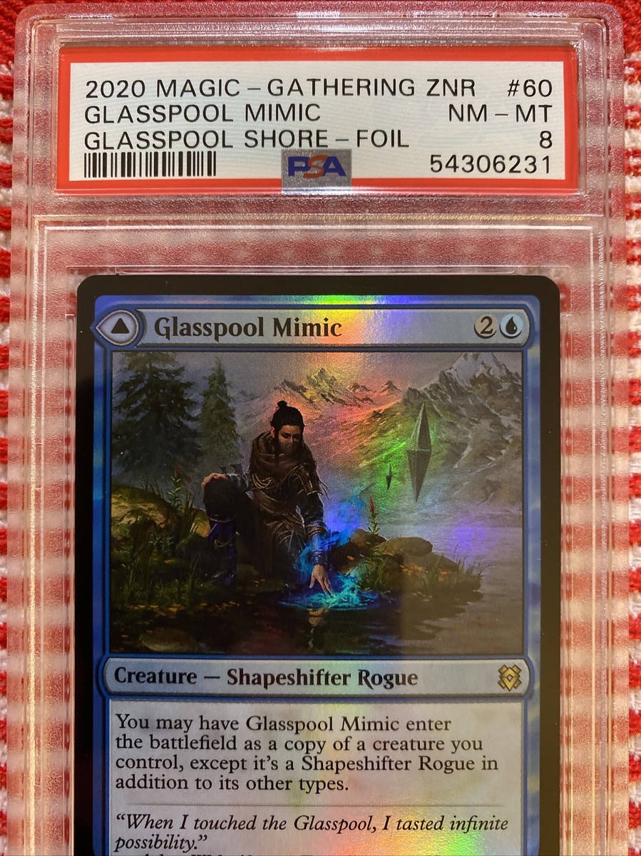 PSA 8 NM-MT Glasspool Mimic Glasspool Shore FOIL - Zendikar Rising