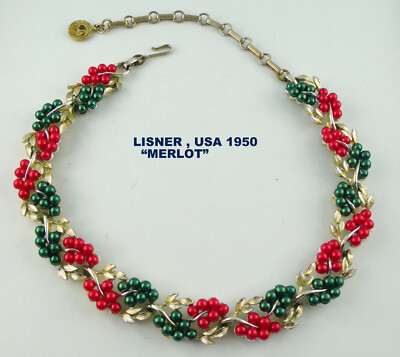 LISNER , Collier ''MERLOT'' , USA 1950