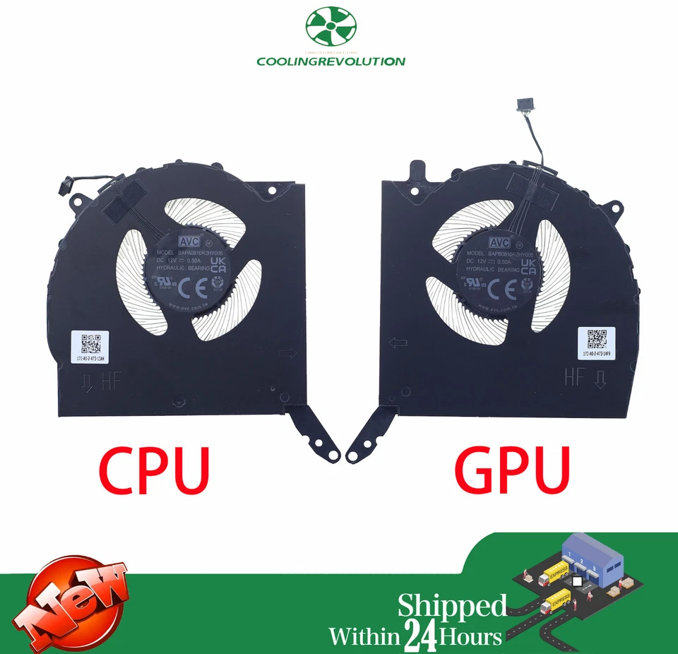 Laptop Cooling Fan for AVC BAPA0810R2HY005 BAPB0810R2HY005 DC12V 0.5A - Image 2 of 2