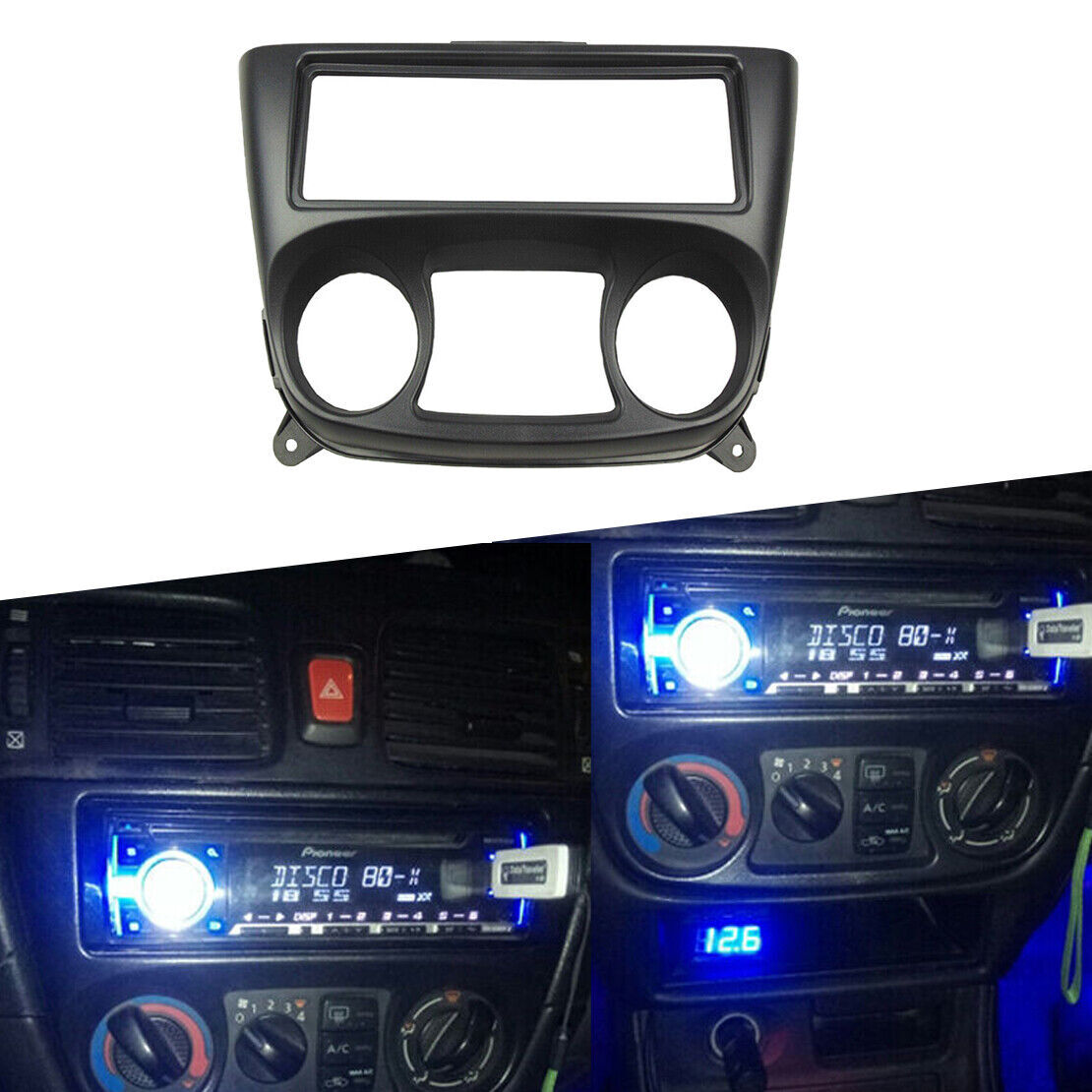 Jodriva ラジオフェイシア 9 インチダッシュ取り付けトリムマウントキットフレームステレオ GPS DVD プレーヤーパネルフ ラジオ  フェイシア フレーム ダブル DIN カーラジオ フェイシア シート用 レオン 2005-2012 左ハンドル CD DVD 2Din ダッシュ オート ラジオ ... 車用 DVD/CD ラジオ ステレオ 2DIN フェイシア パネル フレーム フェイシア トリム 取り付け マウント キット に適合