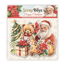 HAPPY CHRISTMAS Die Cut Elements ScrapBoys Paper 40 Scrapbook Ephemera Pieces