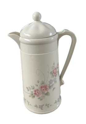 Vintage Pfaltzgraff Tea Rose Beverage Thermos Carafe By OGGI-New without box