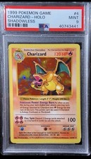 🔥1999 Pokemon Game Shadowless Holo Charizard #4 PSA 9 MINT- Holy Grail Iconic🔥