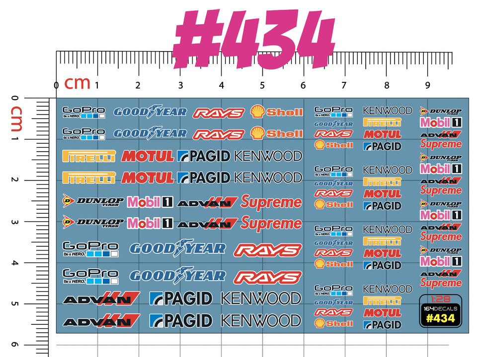 1x LOGO RACING CAR Water Slide Decal White Toner 1/28 RC Model Dicast ...