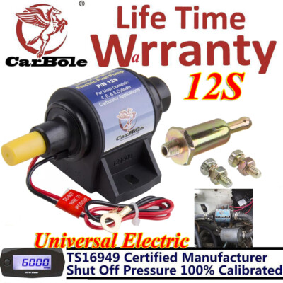 #ad #ad 12S Electric Fuel Pump 12V Pressure 4 7PSI Gasoline Carburetor Engines 35GPH US $23.99