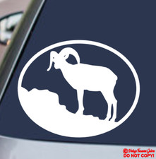 Bighorn Sheep Vinyl Decal Sticker Car Truck Suv Rear Window Bumper Oval Animal Bighorn Sheep Vinyl Decal Sticker Car Truck Suv Rear Window Bumper Oval Animal