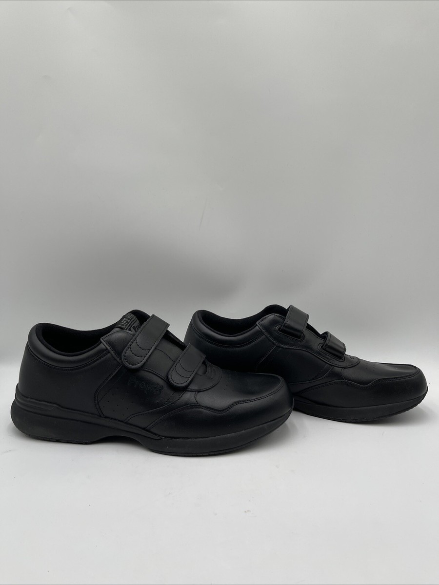 Propet Life Walker Strap Shoes Black Size 12