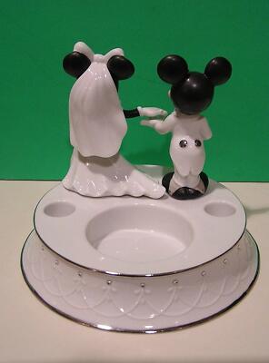 Lenox Disney Mickey Minnie Unity Candle Holder Wedding Figurine
