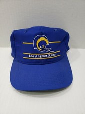 NFL Los Angeles Rams VINTAGE 90's 80s Navy Triple Line Snapback Hat NWOT RARE