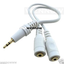 1 Feet Dual Mini Headphone Jack Adapter