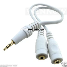 1 Feet  Dual Mini Headphone Jack Adapter 