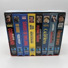 The John Wayne Larger Than Life VHS Collection  -  8 Full Length Movies