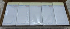 Guest Check 2 Part Double Carbon Restaurant Server Order 50 Set Page 50 Books