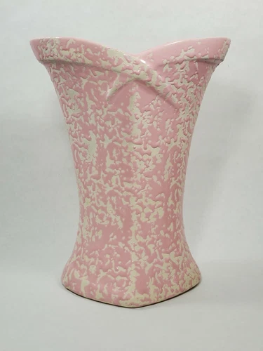 FABULOUS 50's McCoy Pottery Pink Spatter Vase